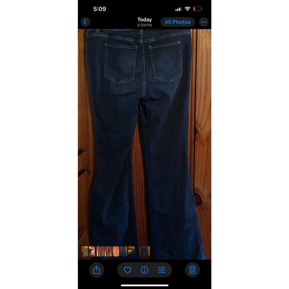 Spanx women’s pull on flare/wide leg jeans stretch size large - Picture 4 of 4